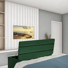 Calçadeira Baú Recamier King 190cm Argentina Suede Verde - D