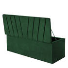 Calçadeira Baú Recamier King 190cm Bélgica Suede Verde - D A