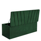 Calçadeira Baú Recamier King 190cm Bélgica Suede Verde - D A