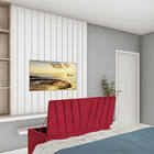 Calçadeira Baú Recamier King 190cm Bélgica Suede Vermelho - D