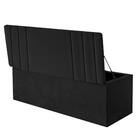Calçadeira Baú Recamier King 190cm Grécia Suede Preto - D A D
