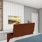 Calçadeira Baú Recamier King 190cm Grécia Suede Terracota - D