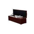 Calçadeira Baú Recamier King 193 Cm Helena Suede Bordô