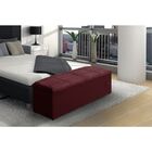 Calçadeira Baú Recamier King 193 Cm Raissa Suede Marsala