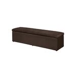 Calçadeira Baú Recamier Queen 158 Cm Helena Suede Marrom