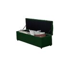 Calçadeira Baú Recamier Queen 158 Cm Helena Suede Verde