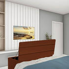 Calçadeira Baú Recamier Queen 160cm Argentina Suede Terracota