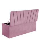 Calçadeira Baú Recamier Queen 160cm Bélgica Courino Rosa - D
