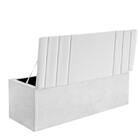 Calçadeira Baú Recamier Queen 160cm Grécia Courino Branco - D