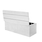 Calçadeira Baú Recamier Solteiro 100cm Argentina Suede Branco