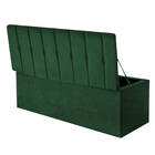 Calçadeira Baú Recamier Solteiro 100cm Kiara Suede Verde - D