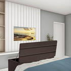 Calçadeira Baú Recamier Solteiro 90cm Argentina Courino Marro