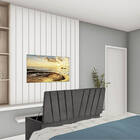 Calçadeira Baú Recamier Solteiro 90cm Bélgica Suede Cinza Esc