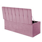 Calçadeira Baú Recamier Solteiro 90cm Kiara Courino Rosa - D