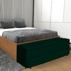 Calçadeira Baú Sapateira Casal 140cm Ayla Suede Capitonê - Es