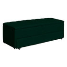 Calçadeira Baú Sapateira Casal 140cm Ayla Suede Capitonê - Es