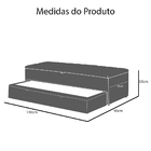 Calçadeira Baú Sapateira Casal 140cm Ayla Suede Capitonê - Es