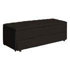 Calçadeira Baú Sapateira Casal 140cm Ayla Suede Capitonê - Es