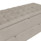 Calçadeira Baú Sapateira Casal 140cm Ayla Suede Capitonê - Es