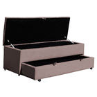 Calçadeira Baú Sapateira Casal 140cm Ayla Veludo Capitonê - E