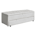 Calçadeira Baú Sapateira Casal 140cm Ayla Veludo Capitonê - E