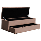 Calçadeira Baú Sapateira Casal 140cm Ayla Veludo Capitonê - E