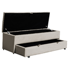 Calçadeira Baú Sapateira Casal 140cm Ayla Veludo Capitonê - E