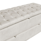 Calçadeira Baú Sapateira Casal 140cm Ayla Veludo Capitonê - E