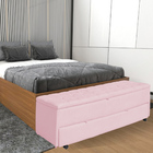Calçadeira Baú Sapateira Casal Queen 160cm Ayla Suede Capiton