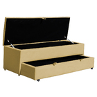 Calçadeira Baú Sapateira Casal Queen 160cm Ayla Suede Capiton