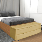 Calçadeira Baú Sapateira Casal Queen 160cm Ayla Suede Capiton