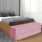 Calçadeira Baú Sapateira Casal Queen 160cm Ayla Suede Capiton