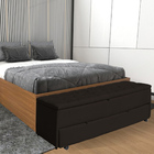 Calçadeira Baú Sapateira Casal Queen 160cm Ayla Suede Capiton