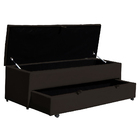 Calçadeira Baú Sapateira Casal Queen 160cm Ayla Suede Capiton