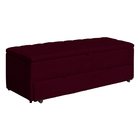 Calçadeira Baú Sapateira Casal Queen 160cm Ayla Suede Capiton