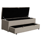 Calçadeira Baú Sapateira Casal Queen 160cm Ayla Suede Capiton