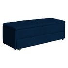 Calçadeira Baú Sapateira Casal Queen 160cm Ayla Suede Capiton