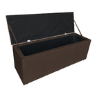 Calçadeira Baú Solteiro 0,90m Londres Veludo Marrom Dal Poz E