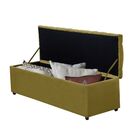 Calçadeira Baú Solteiro 100 Cm Imperatriz Suede Amarelo