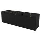 Calçadeira Baú Solteiro Berlyn 90cm Linho Preto - Desk Design