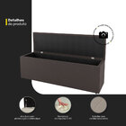 Calçadeira Baú Solteiro Berlyn 90cm Veludo Marrom - Desk Desi