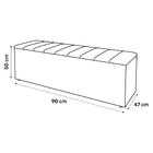 Calçadeira Baú Solteiro Cora 90cm Suede Azul - Desk Design