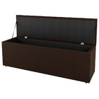 Calçadeira Baú Solteiro Cora 90cm Suede Marrom - Desk Design