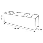 Calçadeira Baú Solteiro Grace 90cm Suede Bordô - Desk Design