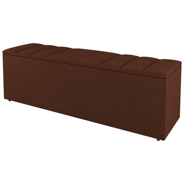 Calçadeira Baú Solteiro Grace 90cm Suede Terracota - Desk Des
