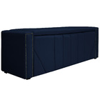 Calçadeira Baú Solteiro Minsk P02 90 Cm Para Cama Box Suede -