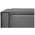 Calçadeira Baú Solteiro Minsk P02 90 Cm Para Cama Box Suede -