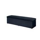 Calçadeira Baú Viúva 120 Cm Helena Suede Azul Marinho