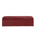 Calçadeira Baú Viúva 120 Cm Imperatriz Suede Vermelho