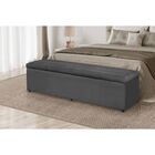 Calçadeira Baú Viúva Recamier 120 Cm Helena Suede Cinza
